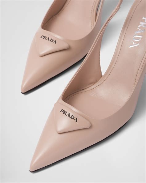 prada nude pumps|Women's Prada Slingback Heels .